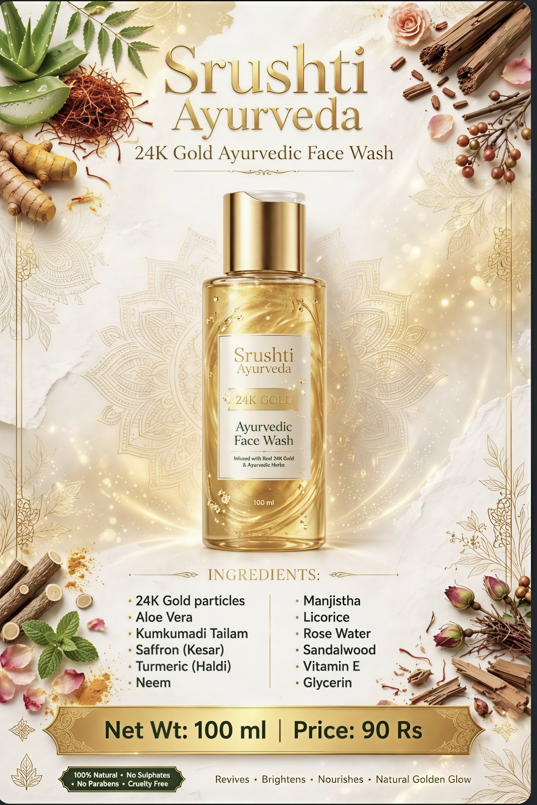 24K Gold Ayurvedic Face Wash feature image 2
