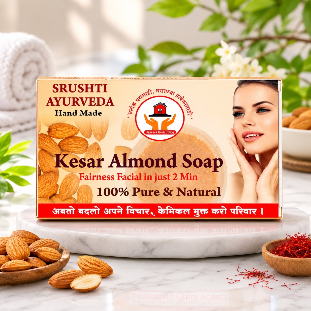 Kesar Almond Soap