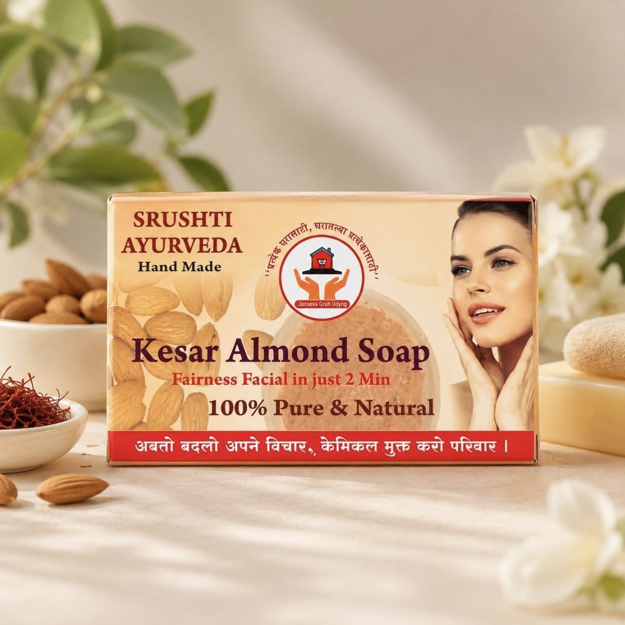 Kesar Almond Soap