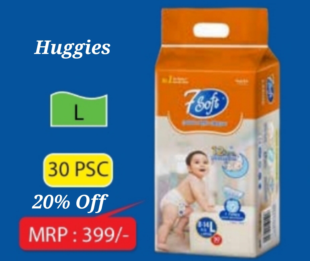 Huggies 7s0ft  L size  30 psc